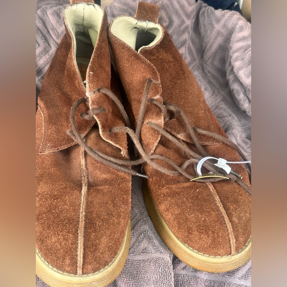 Brown Suede Kangol boots